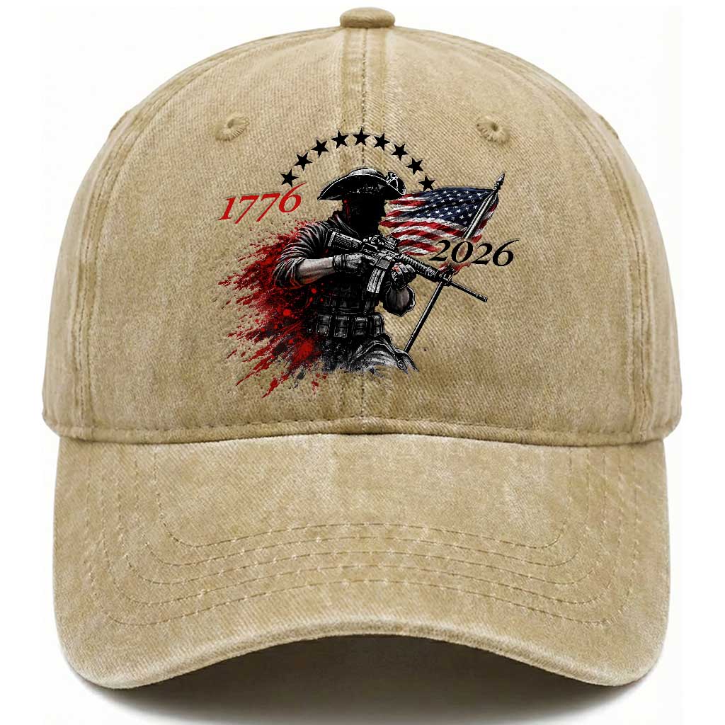 250 Years Anniversary Yankee Spirit Washed Cotton Baseball Cap 1776 2026 Patriotic Tactical Minuteman Independence Day 4th July US Flag