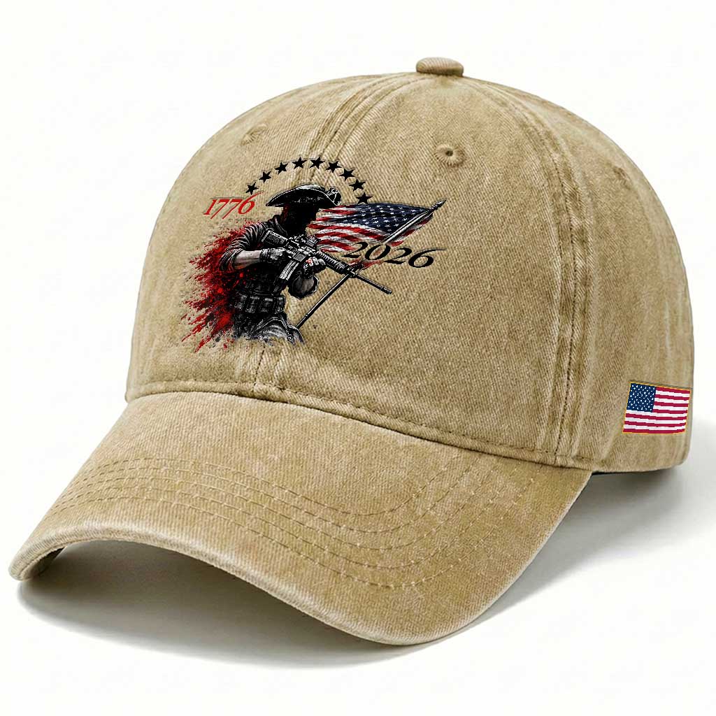 250 Years Anniversary Yankee Spirit Washed Cotton Baseball Cap 1776 2026 Patriotic Tactical Minuteman Independence Day 4th July US Flag