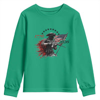 250 Years Anniversary Yankee Spirit Youth Sweatshirt 1776 2026 Patriotic Tactical Minuteman Independence Day 4th July US Flag
