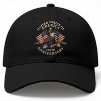 USA 250th Anniversary Baseball Cap Vintage Eagle US Flag Independence Day 4th July Patriotic