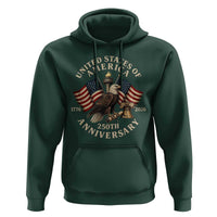 USA 250th Anniversary Hoodie Vintage Eagle US Flag Independence Day 4th July Patriotic