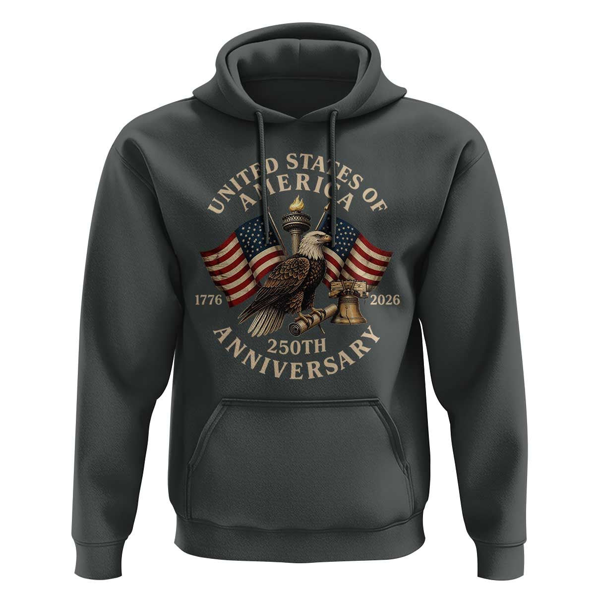 USA 250th Anniversary Hoodie Vintage Eagle US Flag Independence Day 4th July Patriotic