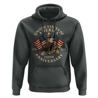 USA 250th Anniversary Hoodie Vintage Eagle US Flag Independence Day 4th July Patriotic