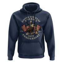 USA 250th Anniversary Hoodie Vintage Eagle US Flag Independence Day 4th July Patriotic