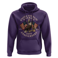 USA 250th Anniversary Hoodie Vintage Eagle US Flag Independence Day 4th July Patriotic