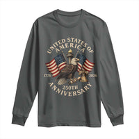 USA 250th Anniversary Long Sleeve Shirt Vintage Eagle US Flag Independence Day 4th July Patriotic