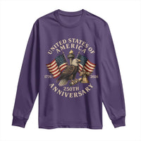 USA 250th Anniversary Long Sleeve Shirt Vintage Eagle US Flag Independence Day 4th July Patriotic