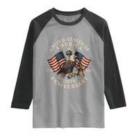 USA 250th Anniversary Raglan Shirt Vintage Eagle US Flag Independence Day 4th July Patriotic