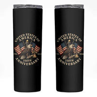 USA 250th Anniversary Skinny Tumbler Vintage Eagle US Flag Independence Day 4th July Patriotic