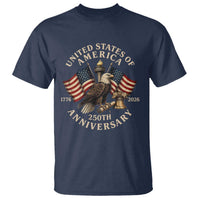 USA 250th Anniversary T Shirt Vintage Eagle US Flag Independence Day 4th July Patriotic