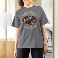 USA 250th Anniversary T Shirt For Women Vintage Eagle US Flag Independence Day 4th July Patriotic