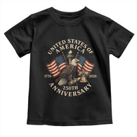 USA 250th Anniversary Toddler T Shirt Vintage Eagle US Flag Independence Day 4th July Patriotic