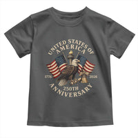 USA 250th Anniversary Toddler T Shirt Vintage Eagle US Flag Independence Day 4th July Patriotic
