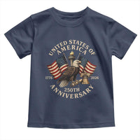 USA 250th Anniversary Toddler T Shirt Vintage Eagle US Flag Independence Day 4th July Patriotic