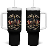USA 250th Anniversary Tumbler With Handle Vintage Eagle US Flag Independence Day 4th July Patriotic