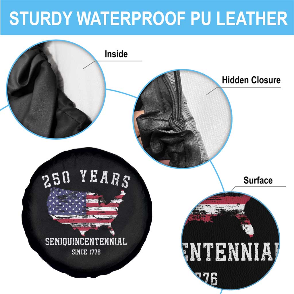 USA 250th Anniversary Spare Tire Cover United States Semiquincentennial 1776 2026 Patriotic Independence Day