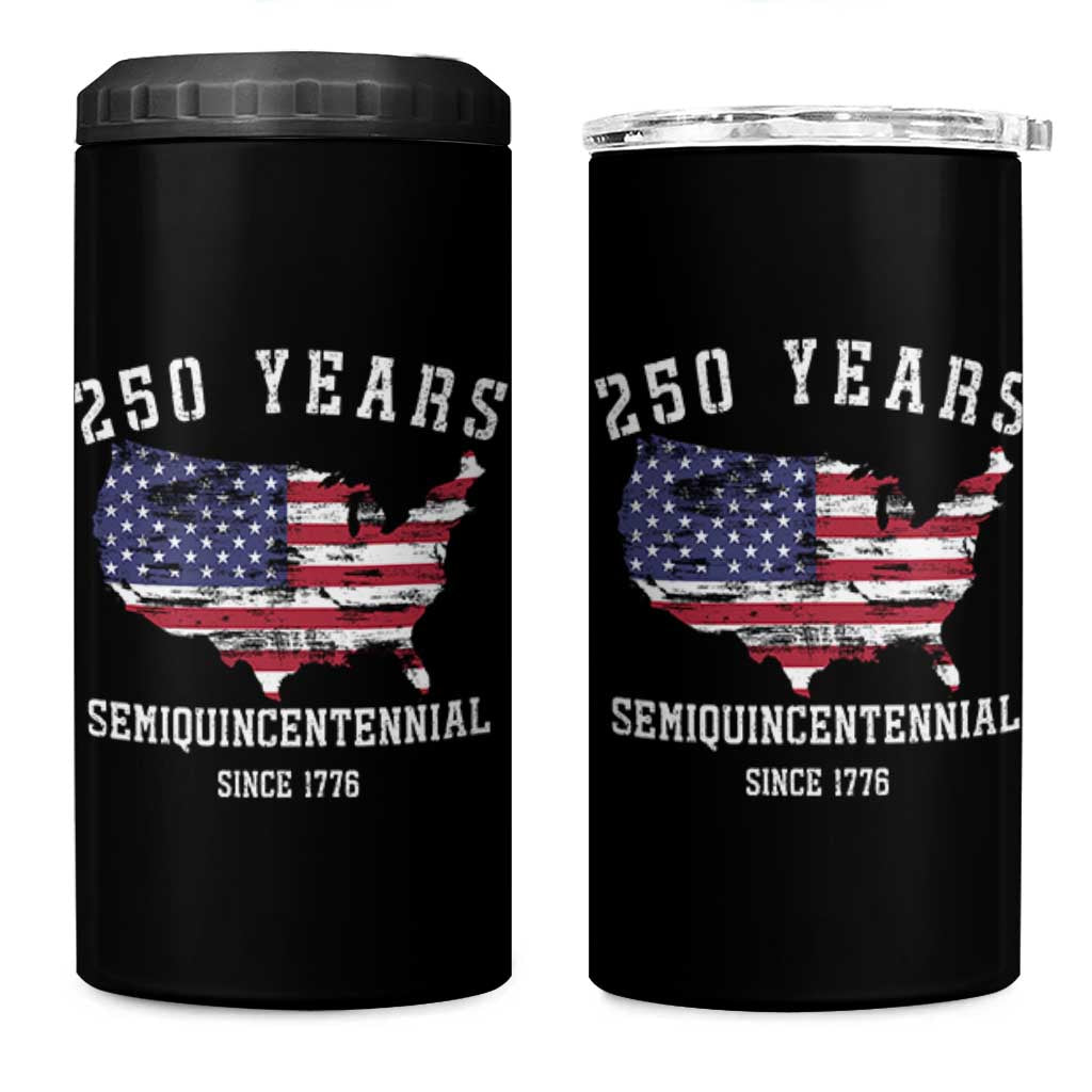USA 250th Anniversary 4 in 1 Can Cooler Tumbler United States Semiquincentennial 1776 2026 Patriotic Independence Day