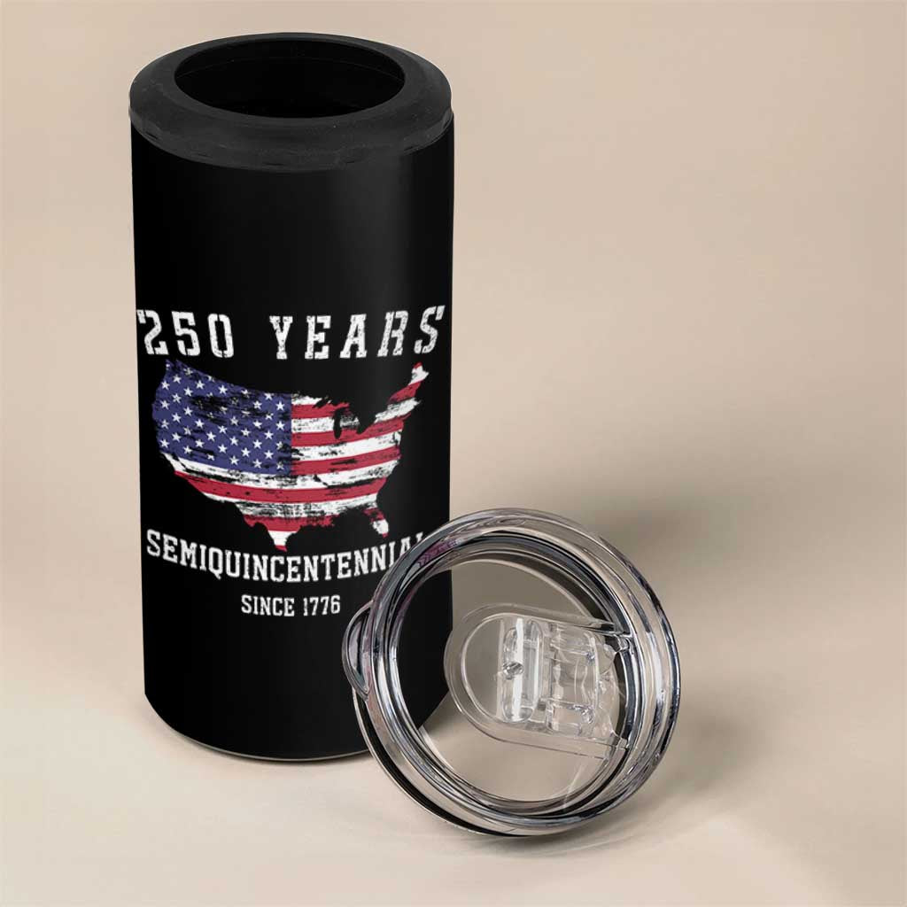 USA 250th Anniversary 4 in 1 Can Cooler Tumbler United States Semiquincentennial 1776 2026 Patriotic Independence Day