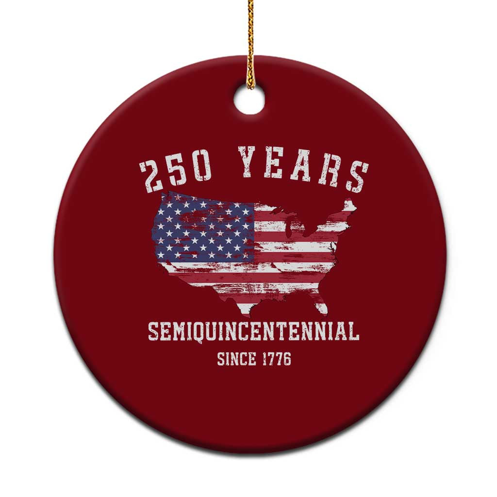 USA 250th Anniversary Ceramic Ornament United States Semiquincentennial 1776 2026 Patriotic Independence Day