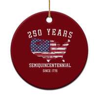 USA 250th Anniversary Ceramic Ornament United States Semiquincentennial 1776 2026 Patriotic Independence Day