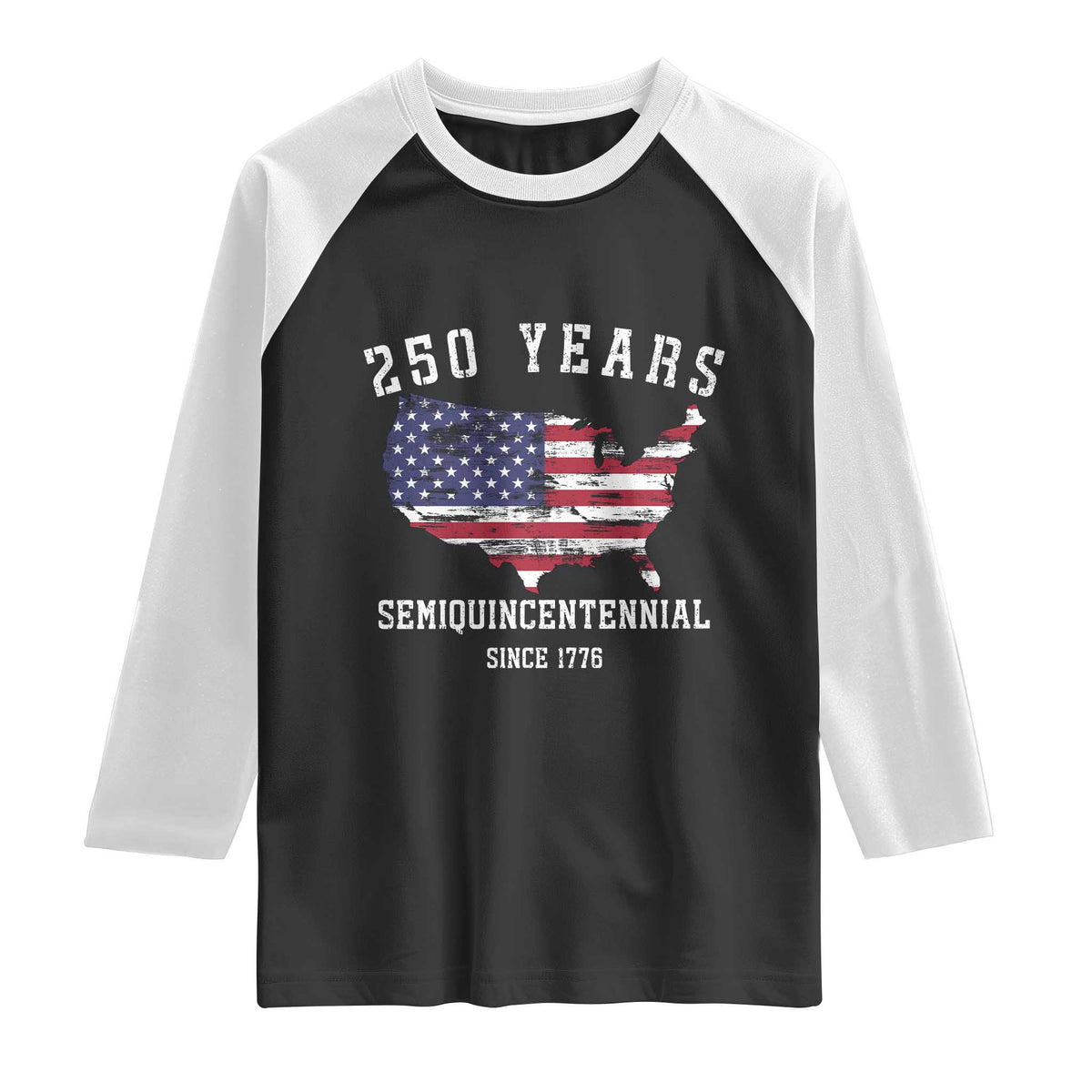 USA 250th Anniversary Raglan Shirt United States Semiquincentennial 1776 2026 Patriotic Independence Day