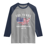 USA 250th Anniversary Raglan Shirt United States Semiquincentennial 1776 2026 Patriotic Independence Day