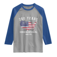 USA 250th Anniversary Raglan Shirt United States Semiquincentennial 1776 2026 Patriotic Independence Day