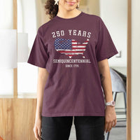 USA 250th Anniversary T Shirt For Women United States Semiquincentennial 1776 2026 Patriotic Independence Day