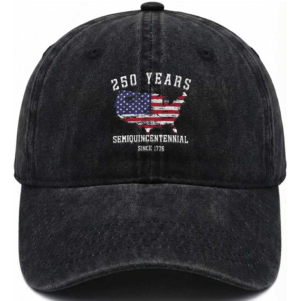 USA 250th Anniversary Washed Cotton Baseball Cap United States Semiquincentennial 1776 2026 Patriotic Independence Day