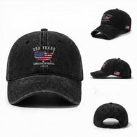 USA 250th Anniversary Washed Cotton Baseball Cap United States Semiquincentennial 1776 2026 Patriotic Independence Day