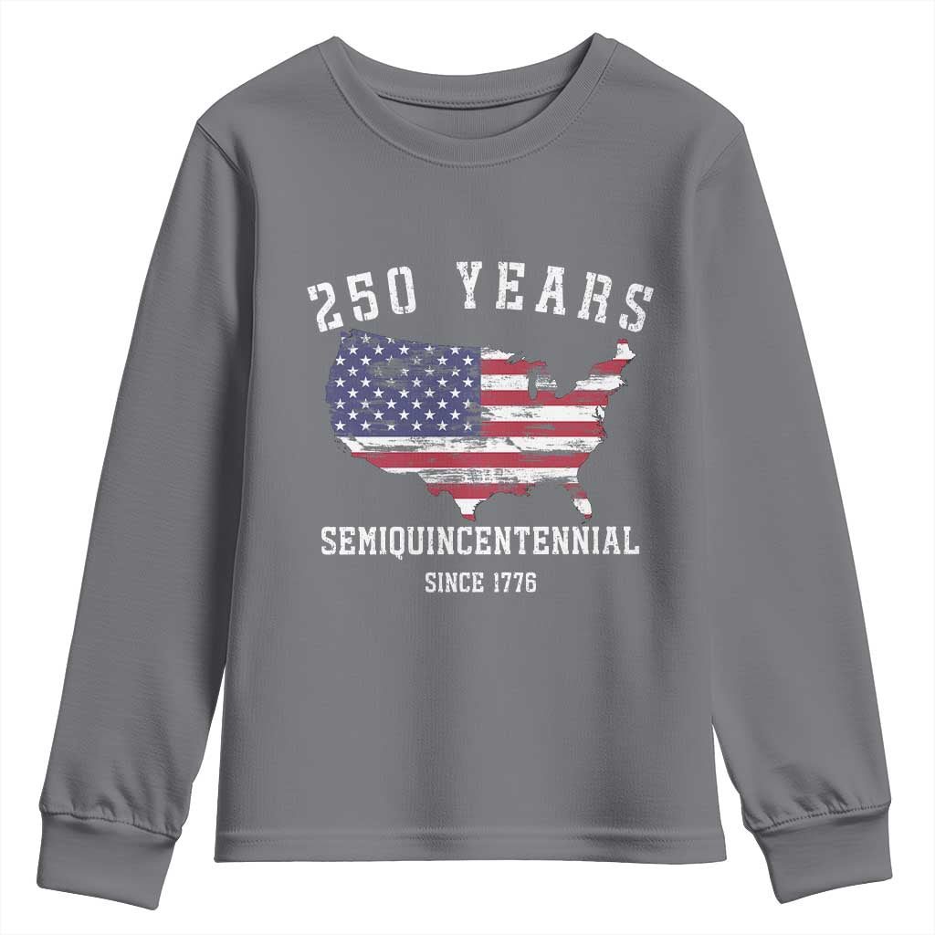 USA 250th Anniversary Youth Sweatshirt United States Semiquincentennial 1776 2026 Patriotic Independence Day