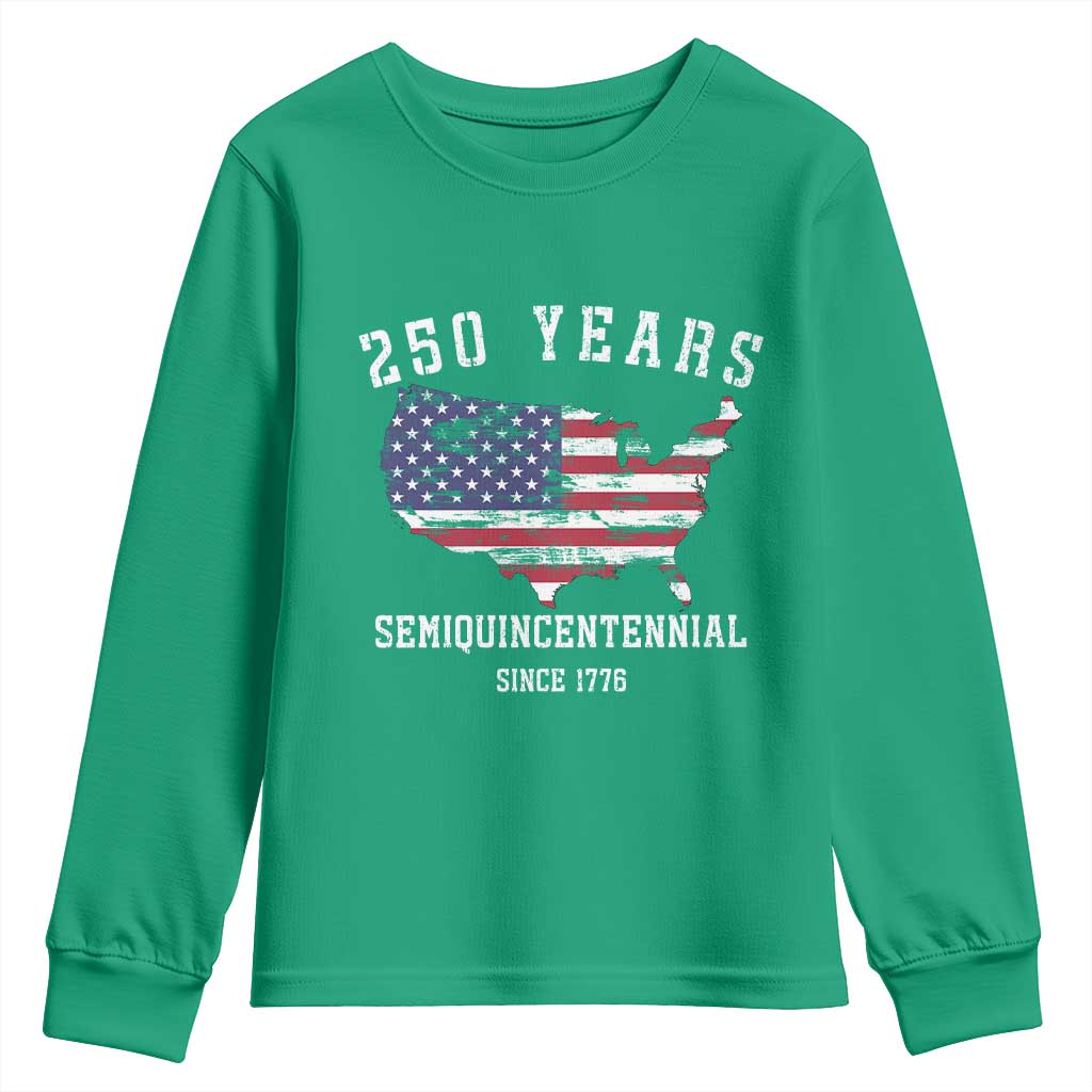 USA 250th Anniversary Youth Sweatshirt United States Semiquincentennial 1776 2026 Patriotic Independence Day