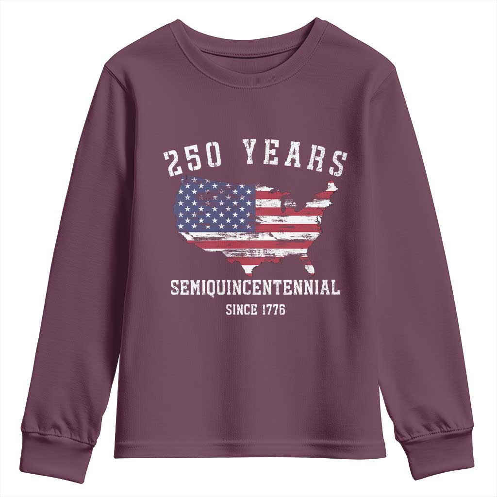 USA 250th Anniversary Youth Sweatshirt United States Semiquincentennial 1776 2026 Patriotic Independence Day