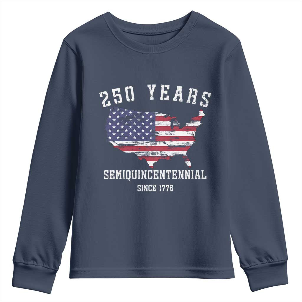 USA 250th Anniversary Youth Sweatshirt United States Semiquincentennial 1776 2026 Patriotic Independence Day