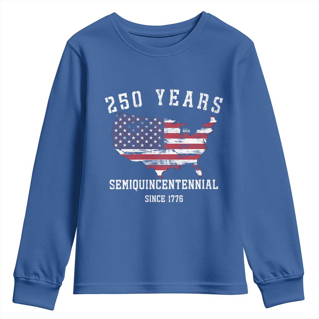 USA 250th Anniversary Youth Sweatshirt United States Semiquincentennial 1776 2026 Patriotic Independence Day