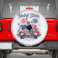 250th Anniversary USA Spare Tire Cover Patriotic Liberty Floral 250 Years American 4th July 1776 2026