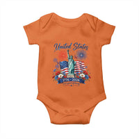 250th Anniversary USA Baby Onesie Patriotic Liberty Floral 250 Years American 4th July 1776 2026