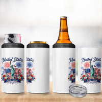 250th Anniversary USA 4 in 1 Can Cooler Tumbler Patriotic Liberty Floral 250 Years American 4th July 1776 2026