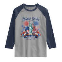 250th Anniversary USA Raglan Shirt Patriotic Liberty Floral 250 Years American 4th July 1776 2026