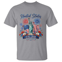 250th Anniversary USA T Shirt Patriotic Liberty Floral 250 Years American 4th July 1776 2026