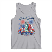 250th Anniversary USA Tank Top Patriotic Liberty Floral 250 Years American 4th July 1776 2026