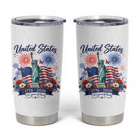 250th Anniversary USA Tumbler Cup Patriotic Liberty Floral 250 Years American 4th July 1776 2026