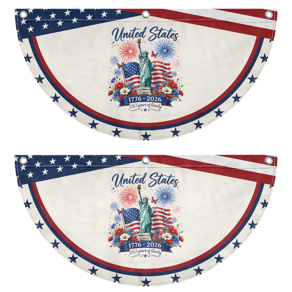 250th Anniversary USA Patriotic Fan Flag Liberty Floral 250 Years American 4th July 1776 2026