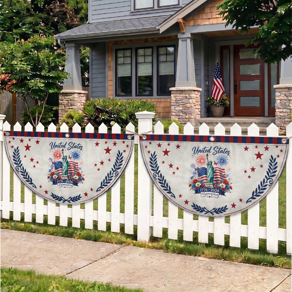 250th Anniversary USA Patriotic Fan Flag Liberty Floral 250 Years American 4th July 1776 2026
