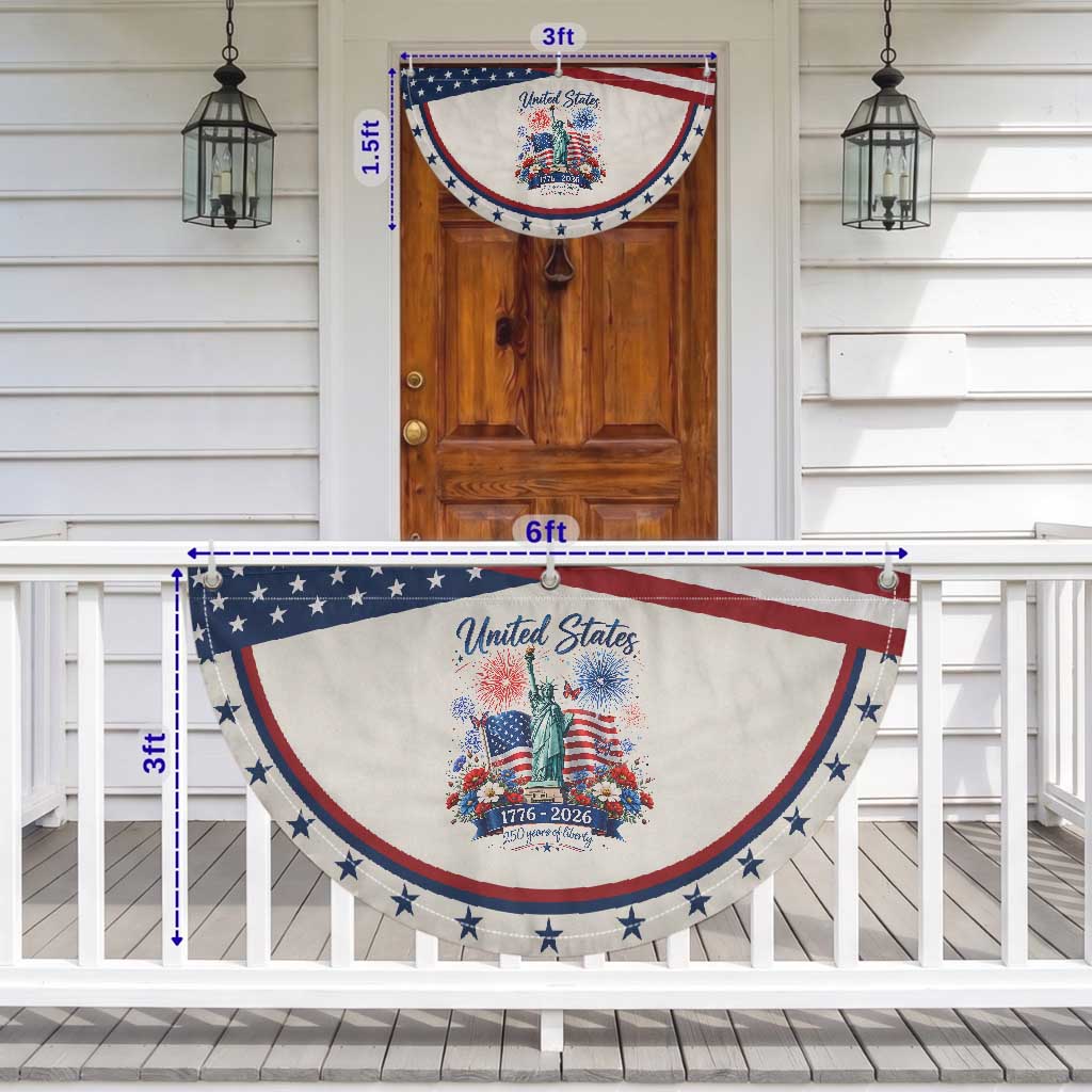 250th Anniversary USA Patriotic Fan Flag Liberty Floral 250 Years American 4th July 1776 2026