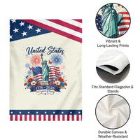 250th Anniversary USA Garden Flag Patriotic Liberty Floral 250 Years American 4th July 1776 2026