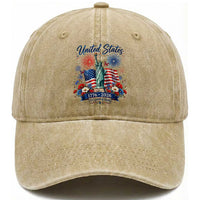 250th Anniversary USA Washed Cotton Baseball Cap Patriotic Liberty Floral 250 Years American 4th July 1776 2026
