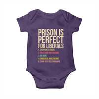 Prison Is Perfect For Liberals Baby Onesie Funny Anti Liberal Quote Satire Statement Subtle FDT Political Humor