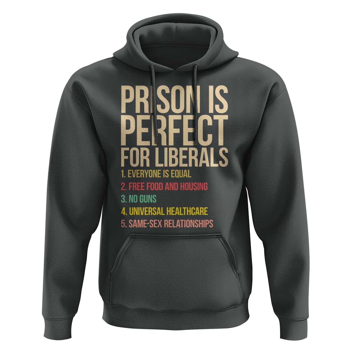Prison Is Perfect For Liberals Hoodie Funny Anti Liberal Quote Satire Statement Subtle FDT Political Humor