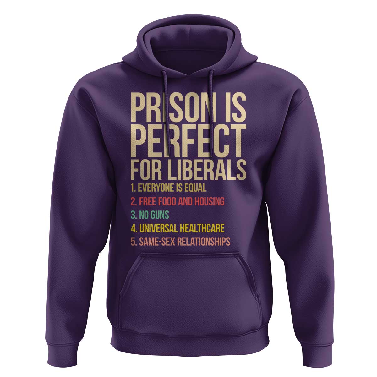 Prison Is Perfect For Liberals Hoodie Funny Anti Liberal Quote Satire Statement Subtle FDT Political Humor